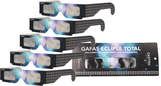 Gafa para Eclipse Solar Pack de 5 Uds. Certificado EN ISO 12312.2-2015